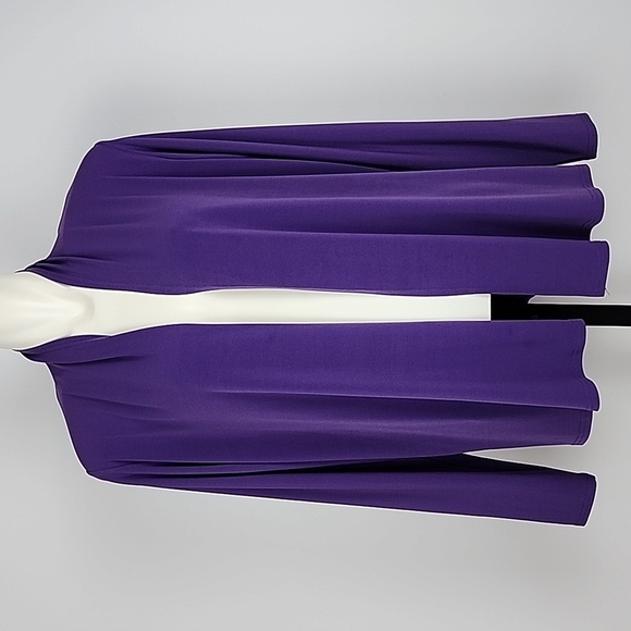 Linda Lundstrom Basics Purple Long Sleeves Cardigan Lightweight Size M/L - Picture 1 of 9